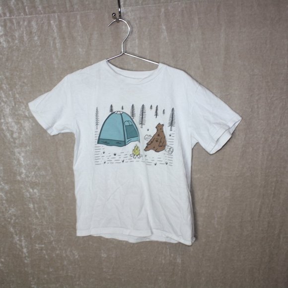 Eldon Boys Bear Camping T Shirt 🌵M - Picture 1 of 5